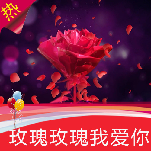 玫瑰玫瑰我爱你 歌曲成品 玫瑰花 星空花瓣 红玫瑰 视频素材