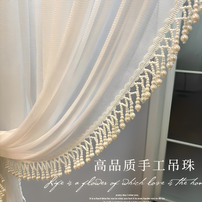 法式复古蕾丝免打孔隔断纱帘