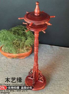 文房四宝红木毛笔圆形书法特价