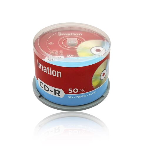 怡敏信Imation台产CD-R50片装光盘单片700MB刻录盘车载音乐cd碟片