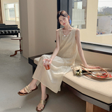 法式初恋甜美白色连衣裙女夏季2025新款高级感减龄泡泡袖仙女长裙，女装连衣裙，浙宝306