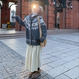 现货-大毛领可拆卸费尔岛毛衣外套306-AW98-p155-k238，女装针织衫/毛衣，浙宝306