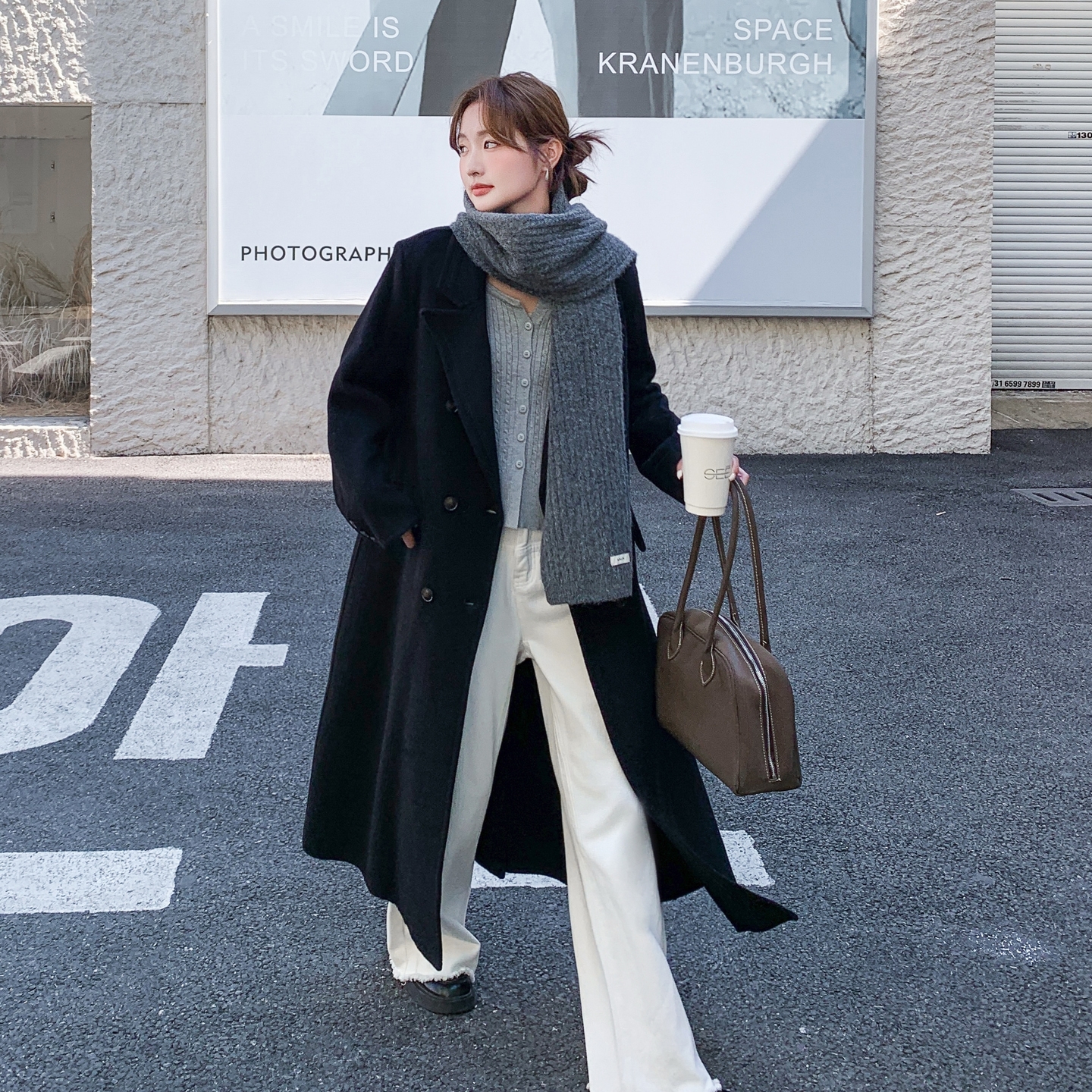 现货-韩剧女主枪驳领双面呢大衣306-AW113-p295-k448，女装毛呢外套，浙宝306