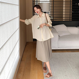 跑量价-优质面料天丝衬衫针织吊带裙套装306-69003p125k188，女装连衣裙，浙宝306