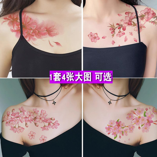 后背大图案纹身贴防水女持久腿性感古风满背肚子遮疤痕遮盖妊娠纹