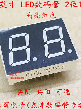 LED数码管 2位 0.5英寸 亮红色10脚 共阴/阳 5022AH/BH 5022AS/BS