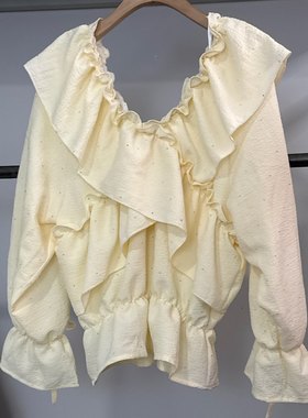 胸围96-104可以圆领一字领都可以新款全身烫钻新款喇叭袖蝴蝶结