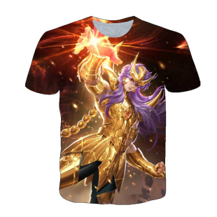 2025王者荣耀墨子黄金天蝎座衣服男女短袖t恤夏季少年儿童COS上衣