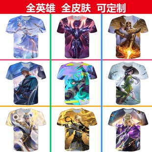 王者荣耀伽罗初的交响衣服男女装短袖t恤夏季青少年儿童COS上衣