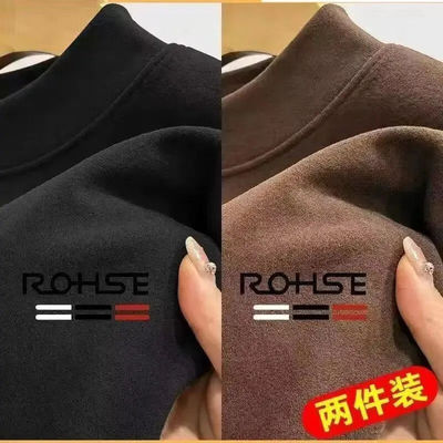 内搭男打底衫半高领长袖t恤秋衣