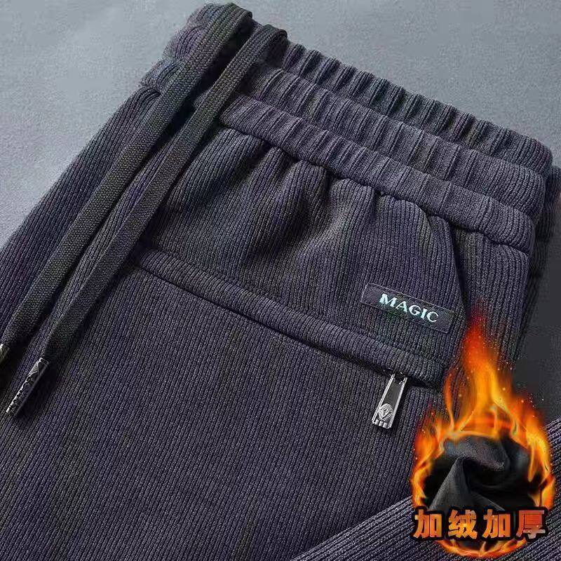 秋冬款灯芯绒裤子弹力舒适男休闲裤保暖中年百搭商务休闲长裤男潮