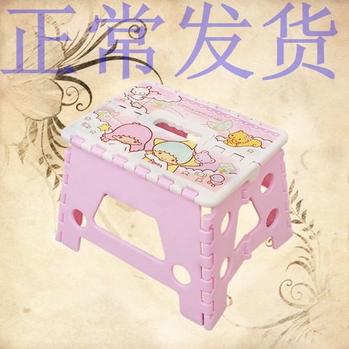 双子星卡通风便携儿童亏本折叠凳
