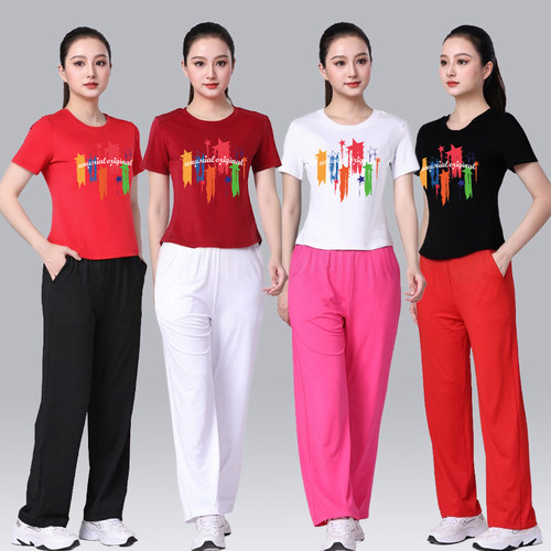 广场舞服装女时尚运动套装
