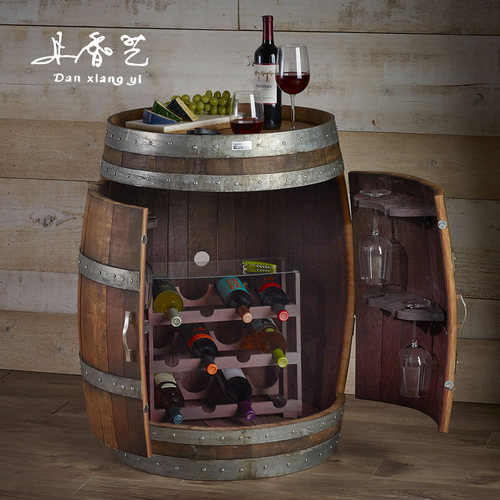 橡木桶酒柜酒桶装饰酒庄酒窑展示