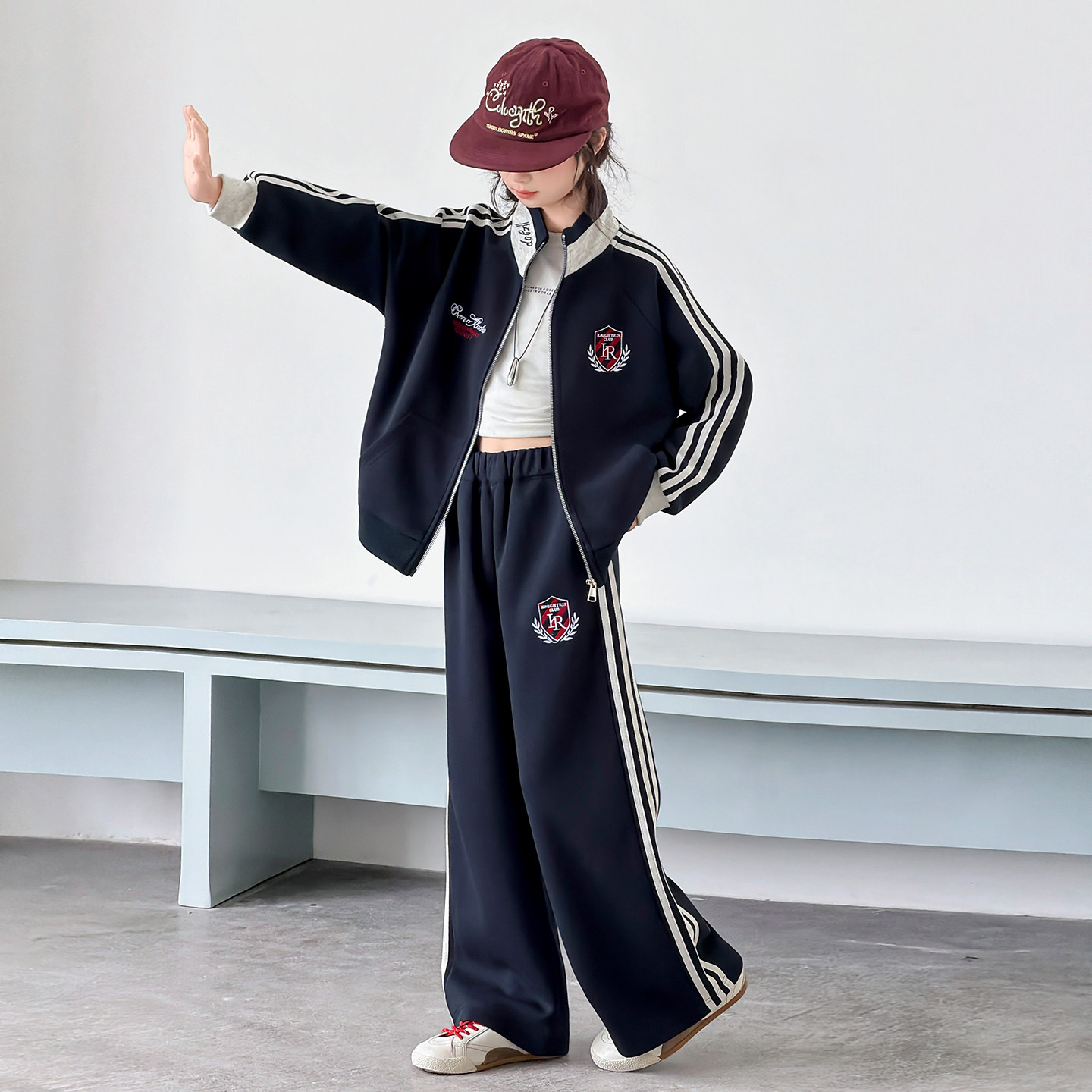 女童秋装2026新款洋气卫衣套装