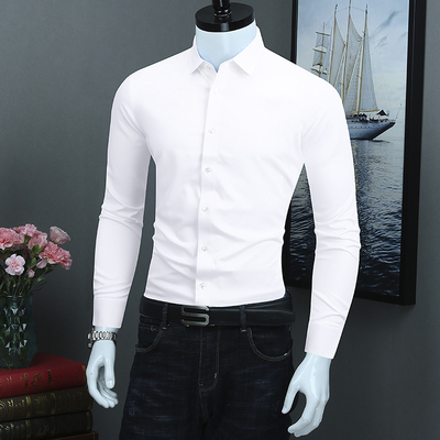 高级感长袖衬衫男士商务休闲