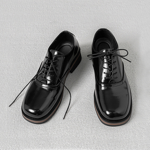 休闲方头德比鞋男款内增高厚底黑色通勤皮鞋商务正装Cleanfit鞋子