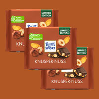 RitterSport, a full-flavor snack of German imported black and white chocolate cutlets thumbnail 7