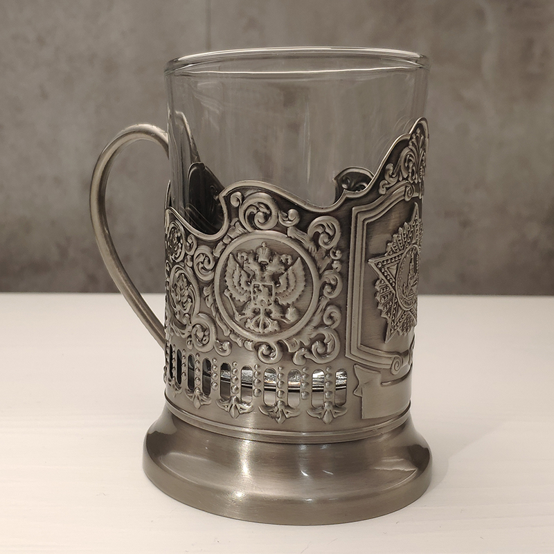 俄罗斯玻璃水杯子创意商务礼物纪念品经典茶杯复古摆设工艺品隔热