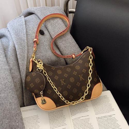 Clean Knоck包包女2025新款老花复古饺子包小众高级感单肩斜挎包