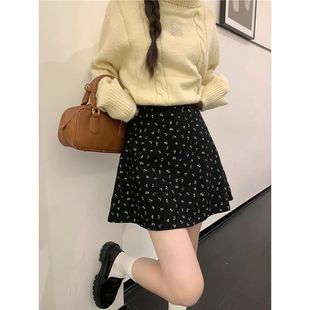 2025新款 温柔风甜美半身裙子女夏季 韩系小碎花短裙高腰显瘦a字裙