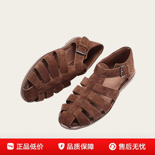 日本品牌LP真皮凉鞋男士透气牛皮凉拖鞋休闲沙滩鞋室外潮流罗马鞋