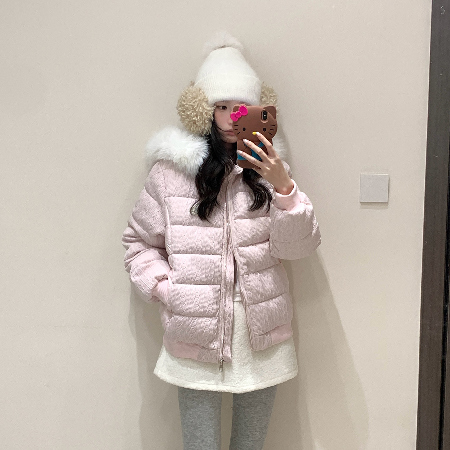 大毛领羽绒棉服女2026冬季新款加厚工装派克服棉衣外套小个子棉袄