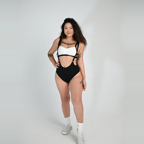 背带裤套装钢管舞套装爵士Twerk高腰短裤heels性感电臀舞钢管舞