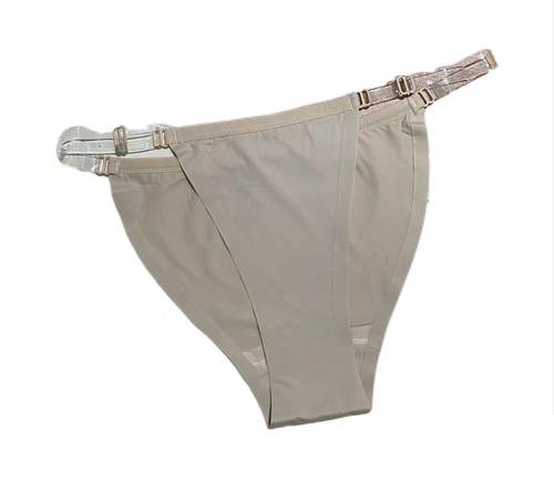 底裤开衩裸色弹力简约调节健身