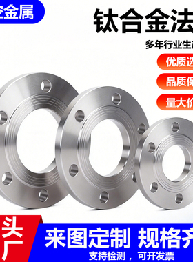 钛法兰非标定制TA1平焊纯钛法兰TA2钛合金法兰TC4带颈对焊钛法兰