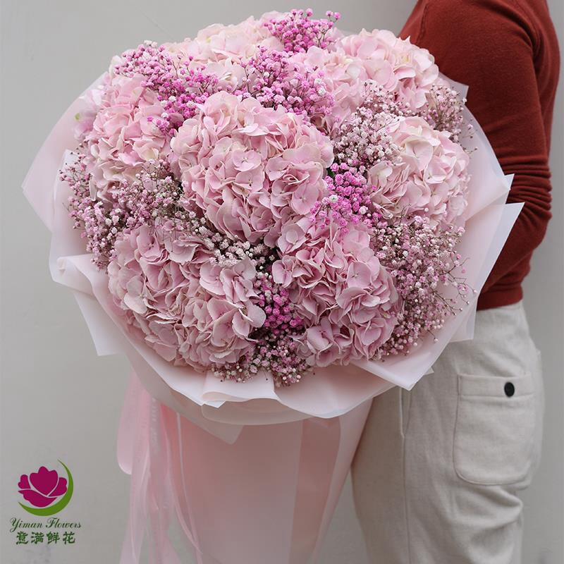 超大巨型求婚花束西安鲜花同城速递绣球满天星向日葵毕业生日闺蜜