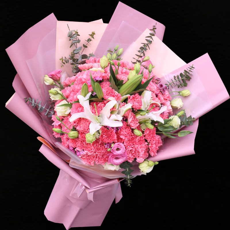 郑州鲜花康乃馨百合生日花束同城速递洛阳信阳开封西安南阳送花店
