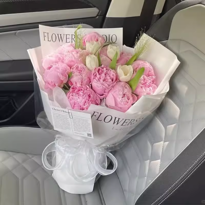 情人节同城鲜花速递芍药玫瑰混搭花束爱人朋友沈阳长春哈尔滨