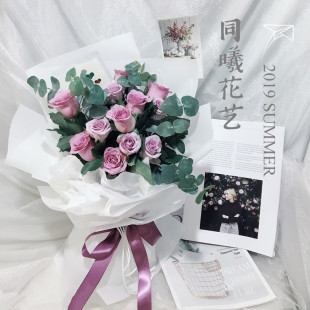 生日南京韩式进口鲜花速递上门玫瑰混搭江宁鼓楼新街口河西情人节