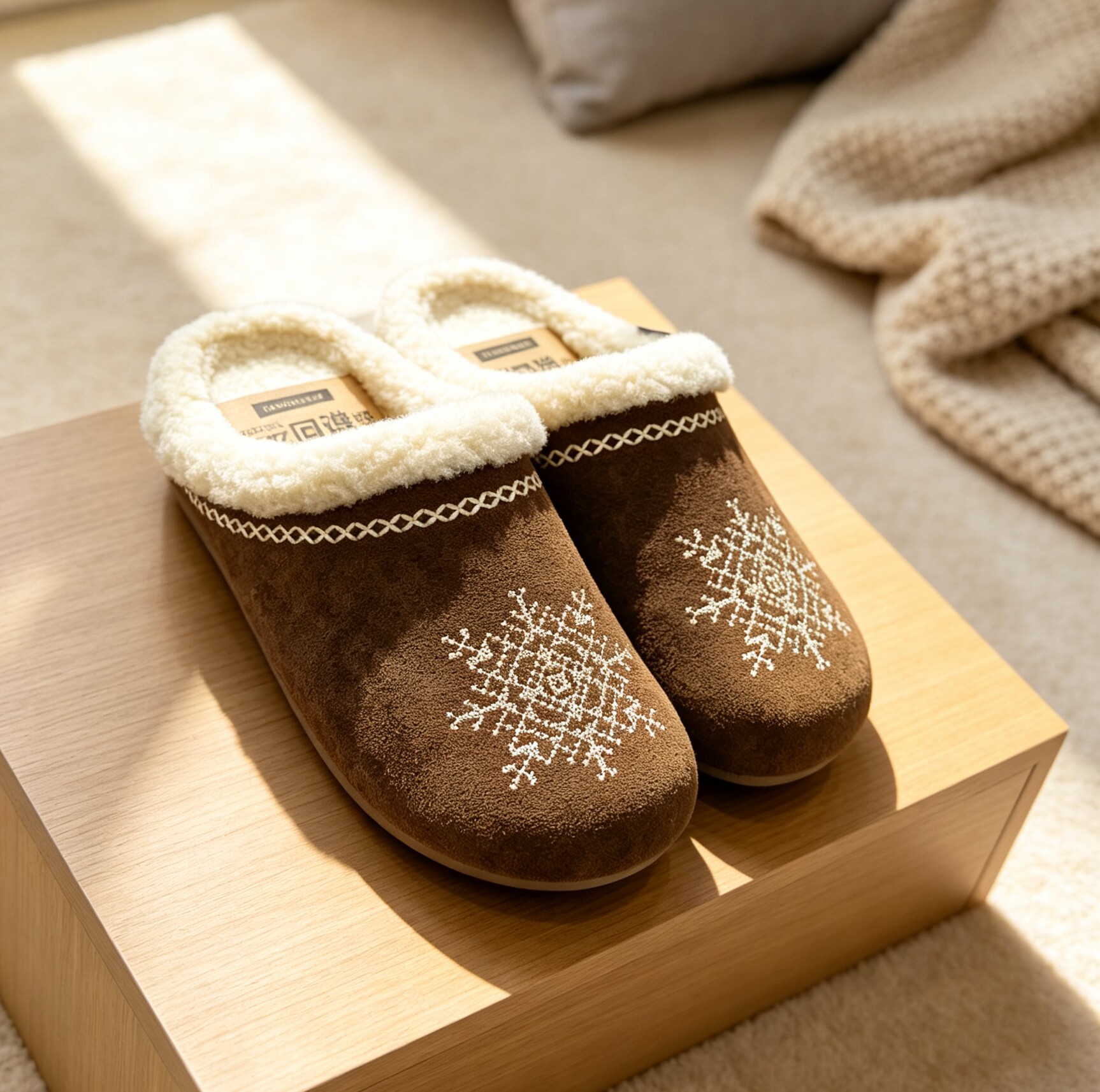 贵人鲨2026新款女棉拖鞋家居室内外穿棉鞋冬季保暖可爱毛绒勃肯鞋