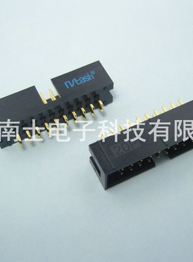 精工南士 DC3-20P 镀金 直针 简易牛角ISP接口JTAG插座2.54mm间距