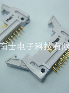 精工南士 DC2-14P 镀金 180度直脚 直针 牛角插座2.54mm间距 灰色