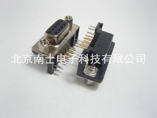 优质 镀金 DR9母头 DR9孔 DB9接头 90度弯脚 插板式 焊板式 串口