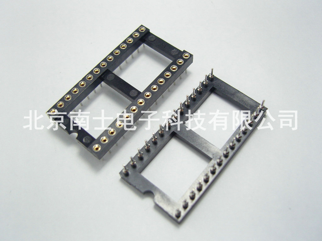 精工南士 28P 圆孔 IC座 芯片 单片机底座 DIP28集成电路插座宽体