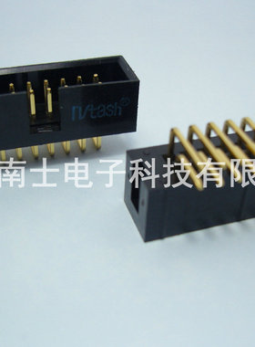 精工南士 DC3-16P 镀金 弯针 简易牛角ISP接口JTAG插座2.54mm间距