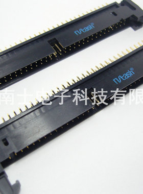 精工南士 DC2-64P 镀金 180度直脚 直针 牛角插座2.54mm间距 黑色