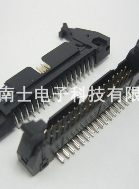 DDK DC2-34P Pin 弯脚 ISP接头 JTAG 牛角插座 2.54mm间距 黑色
