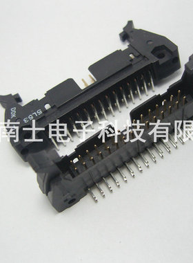 DDK DC2-30P Pin 弯脚 ISP接头 JTAG 牛角插座 2.54mm间距 黑色