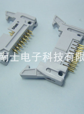 精工南士 DC2-16P 镀金 180度直脚 直针 牛角插座2.54mm间距 灰色