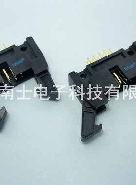 精工南士 DC2-10P 镀金 180度直脚 直针 牛角插座2.54mm间距 黑色