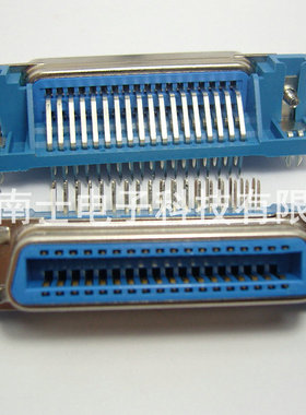 CN57系列 40360 36P 36芯 母头 90度弯脚 焊板式 打印机接口 槽式