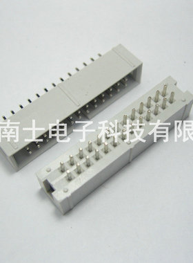 DENK DC3-26P 直针 简易牛角 ISP接口 JTAG 插座 2.54mm间距 灰色