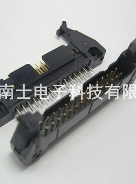 DDK DC2-30P 直脚 直针 ISP接头 JTAG 牛角插座 2.54mm间距 黑色