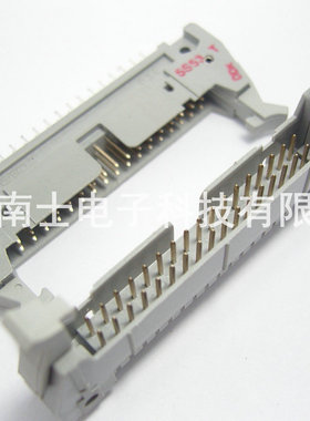 DDK DC2-34P 直脚 直针 ISP接头 JTAG 牛角插座 2.54mm间距 灰色