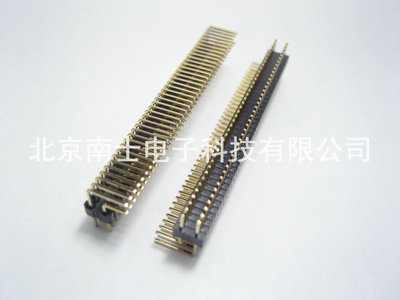 精工南士镀金2*40P 80PIN间距1.27*2.54MM双排针双排排针弯针环保